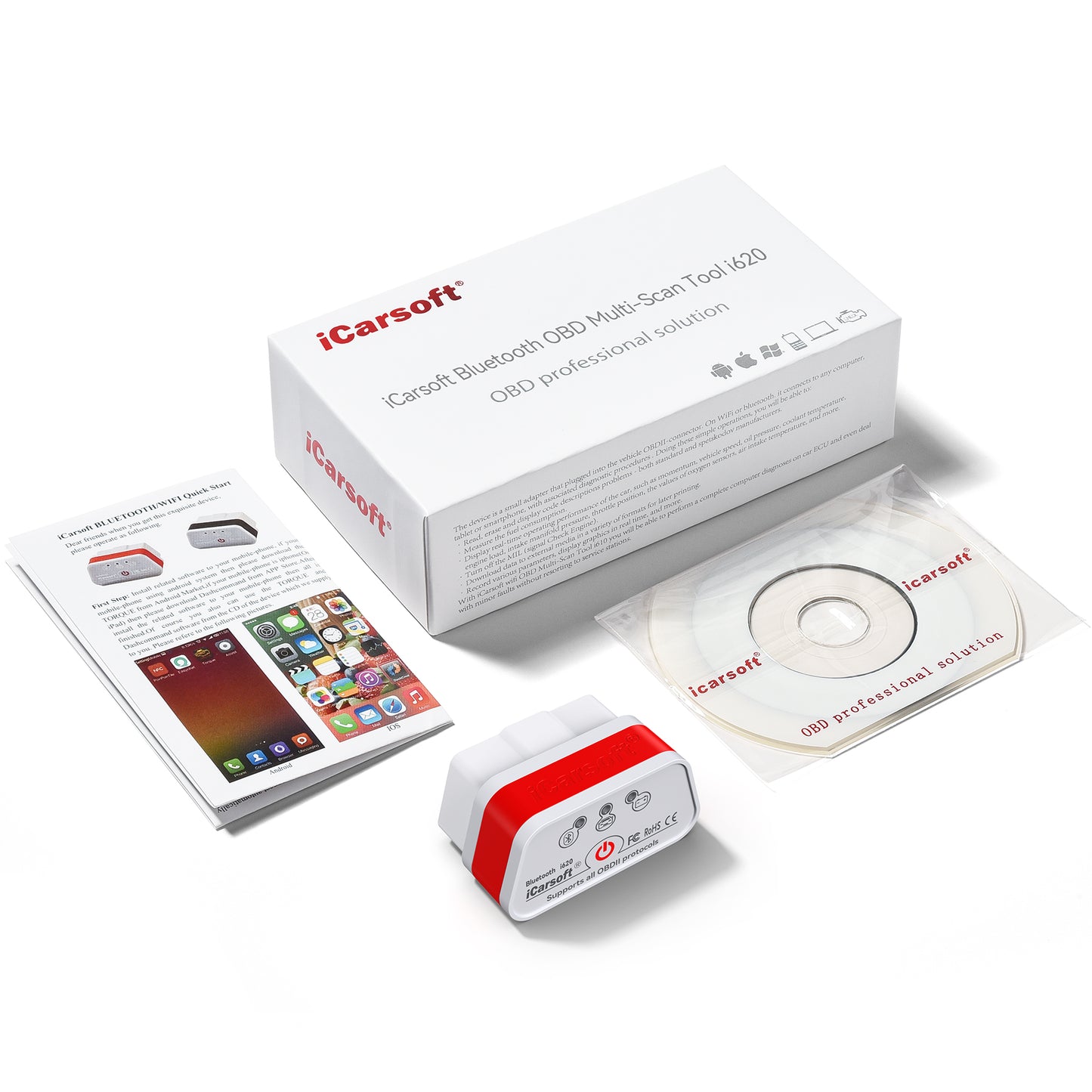 ICarsoft | OBD II Adapter Bluetooth I620 | universal