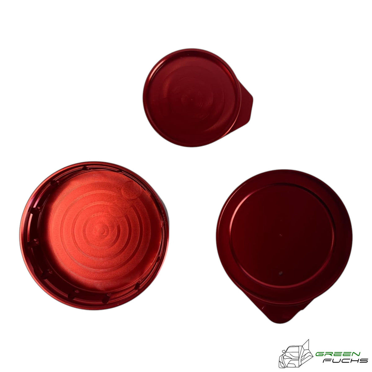GreenFuchs | Aluminum Engine Bay Cover Set of 3 red | GT/GR86 & BRZ I/II