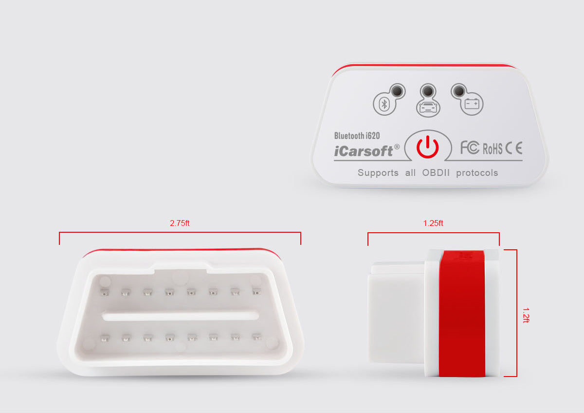 ICarsoft | OBD II Adapter Bluetooth I620 | universal